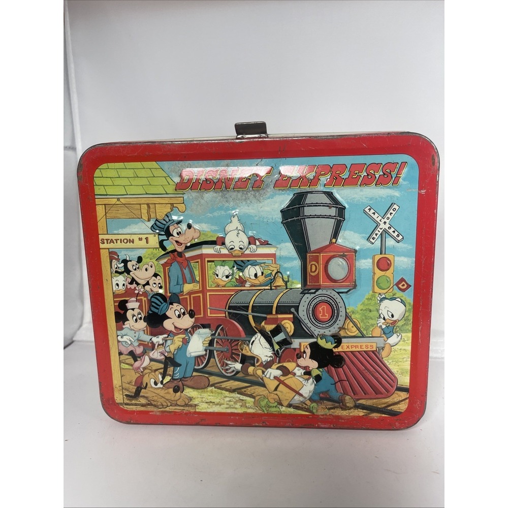 Vintage Disney Express Lunchbox 70s Metal Aladdin Walt Disneyland No Thermo 1979